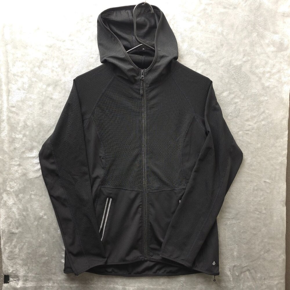 Cali Sport Reflective Performance Workout Jacket Women's Large‎ Black Zipper